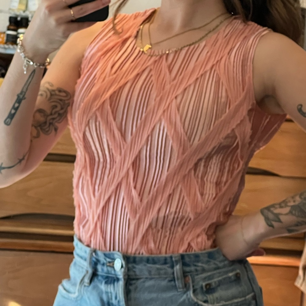 Vintage Pleated Tank Top